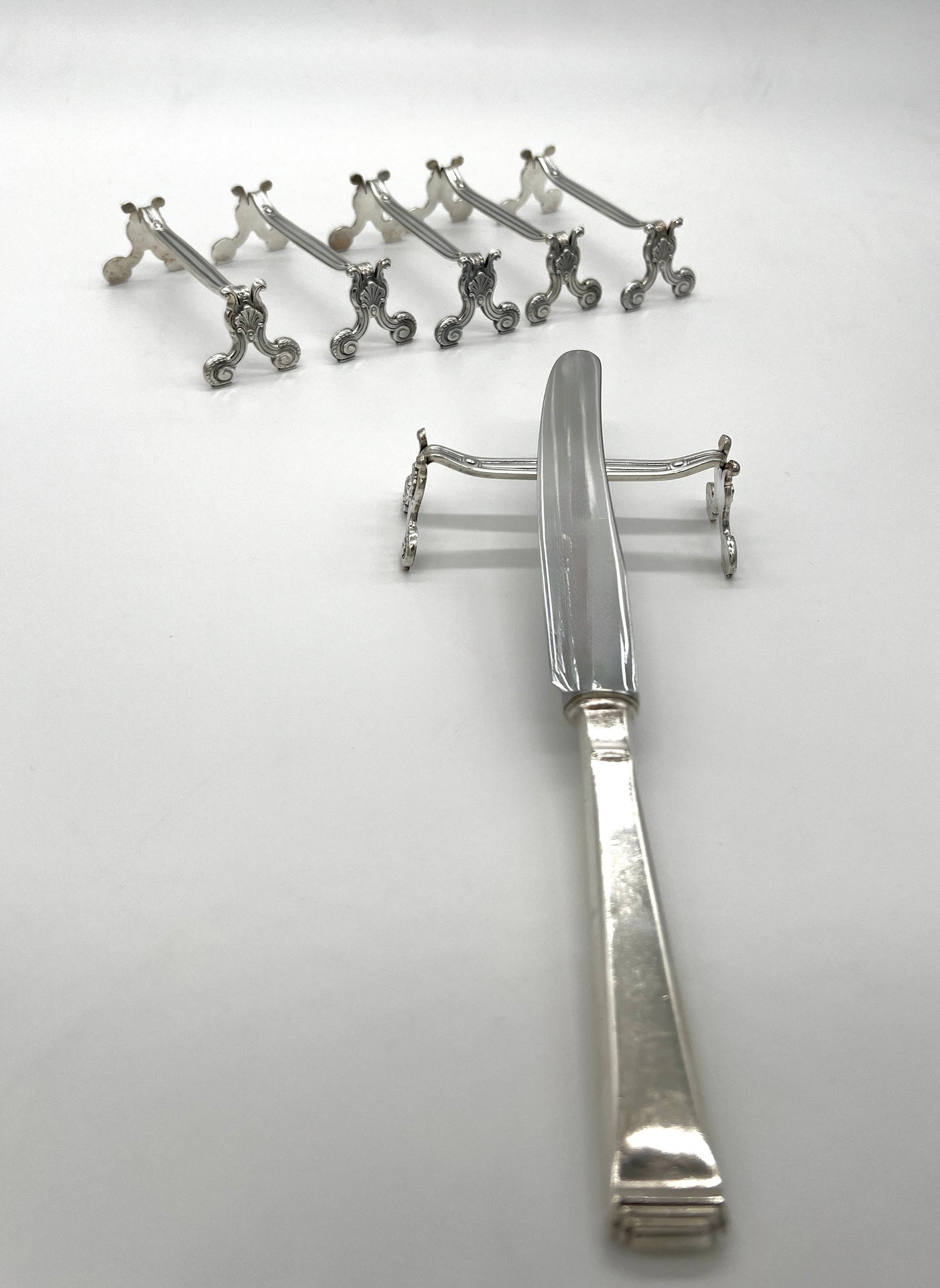 Set of 6 Christofle Griffes Knife Rests