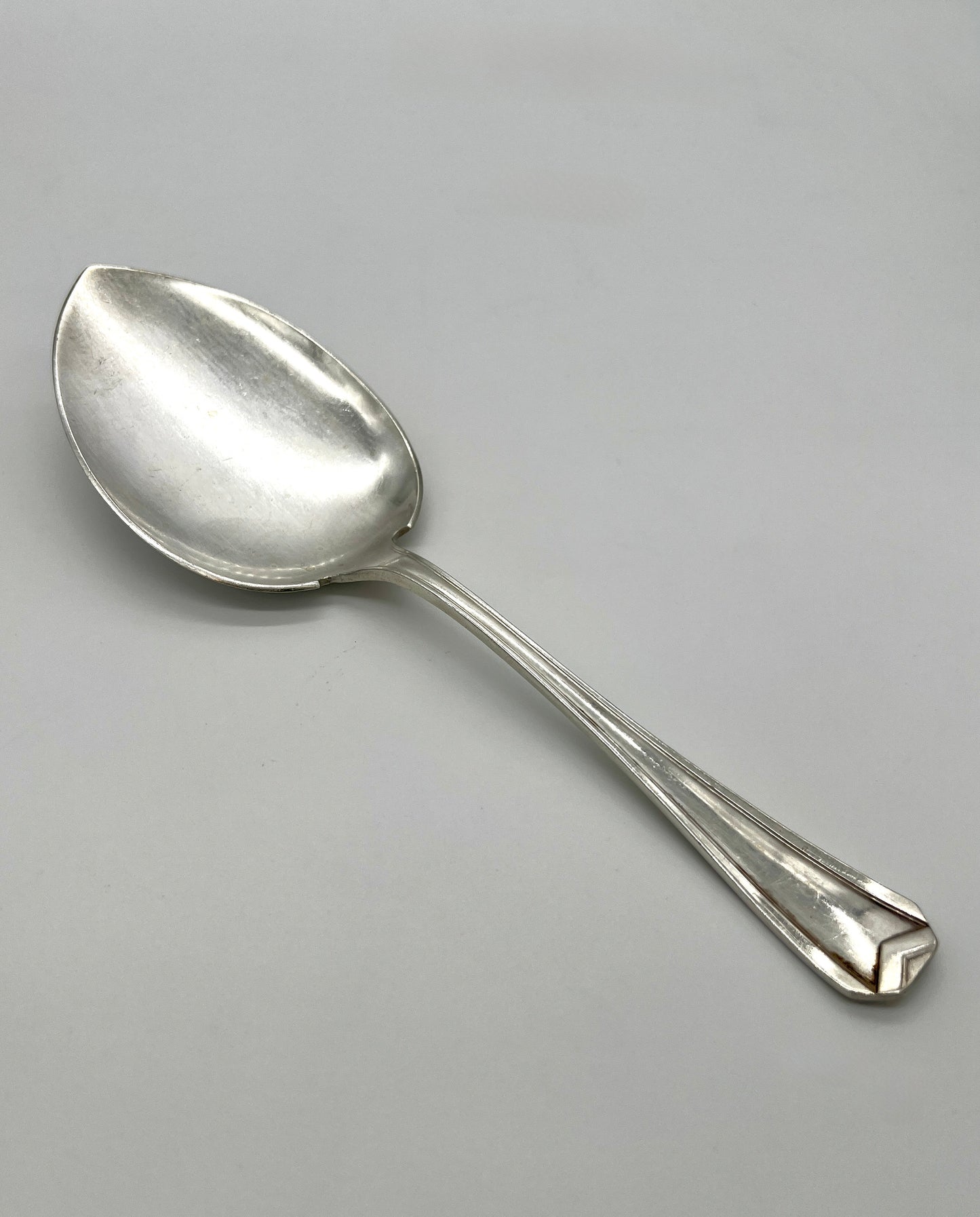 Flat Round Art Deco Style Serving Spoon