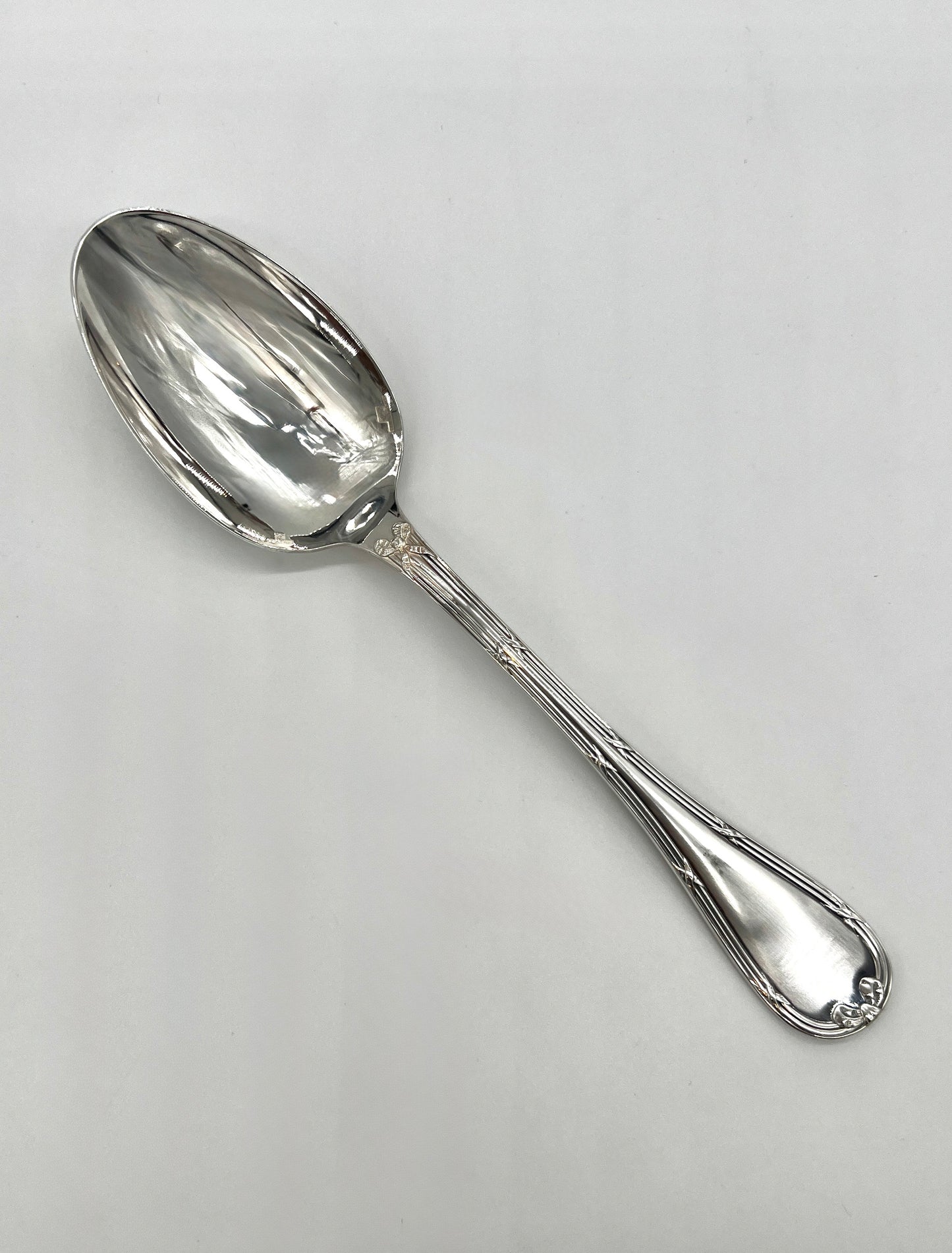 Set of 5 Christofle Rubans Soup Spoons