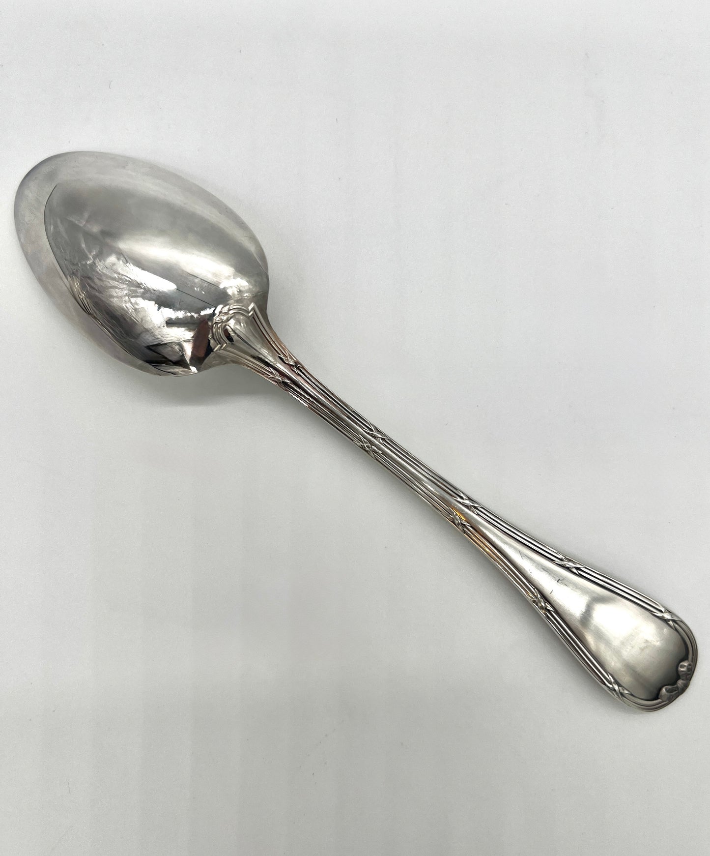 Set of 5 Christofle Rubans Soup Spoons