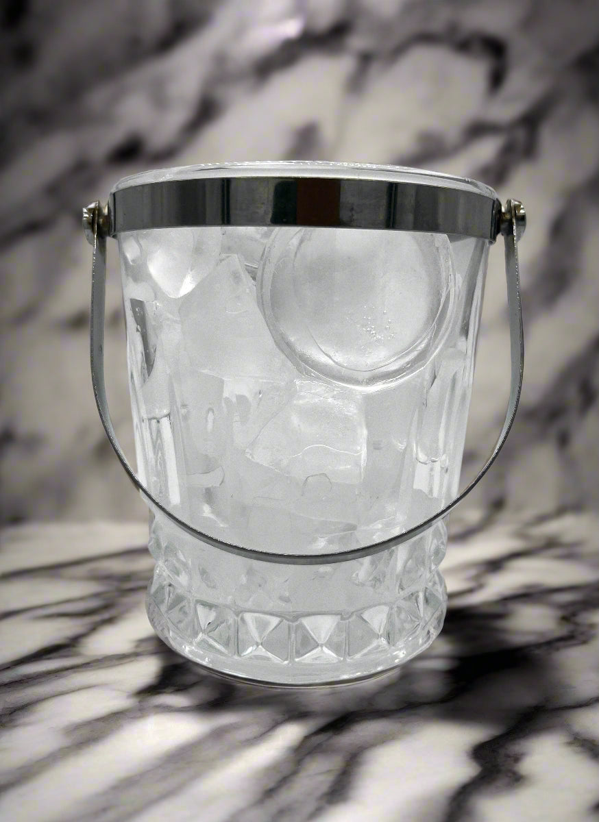 French Antique Crystal Ice Bucket
