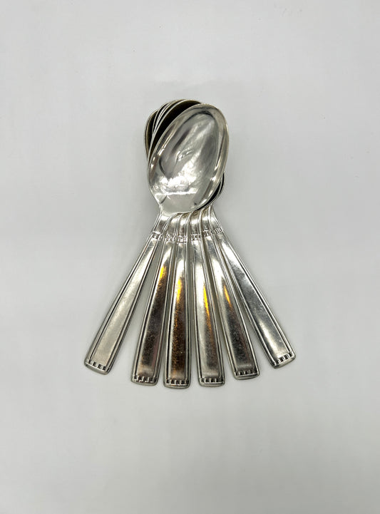 Set of 6 Art Deco Soup Spoons