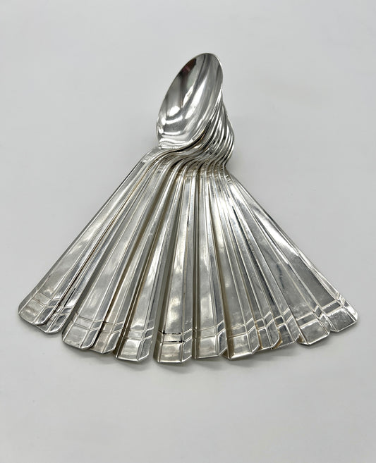 Set of 12 Art Deco Soup Spoons